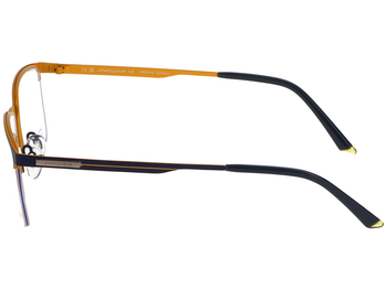 Das Bild zeigt die Bügel der Brille 3636 3100 der Marke Jaguar in orange und blau.